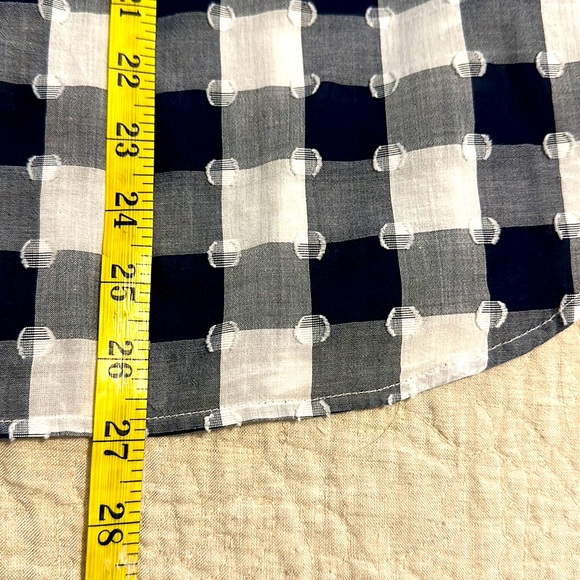 Talbots Clip Dot Popover Navy and White Checked - Picture 8 of 8